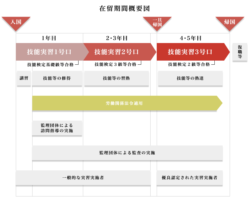 技能実習生の仕組み